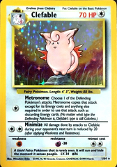 Clefable 1/64 Holo Rare - Missing Set Symbol ERROR